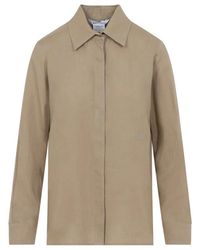 Max Mara - Desert Linen Falasco M Logo Shirt - Lyst