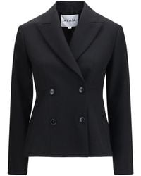 Alaïa - Alaia Lightweight Wool Double-Breasted Jacket - Lyst