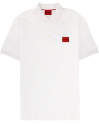 HUGO - Logo Shirt Collar Polo - Lyst