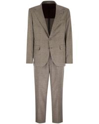 Brunello Cucinelli - Prince Of Wales Flannel Suit - Lyst