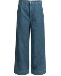 Max Mara - Max Mara S Cotton Linen Wide Leg Jeans - Lyst