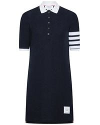Thom Browne - 4-Bar Cotton Piqué Polo Dress - Lyst