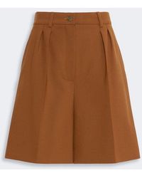 Max Mara - Double Woollen Cloth Bermuda Shorts - Lyst