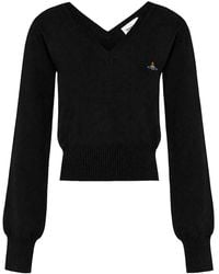 Vivienne Westwood - Bea V-Neck Cashmere Blend Jumper - Lyst