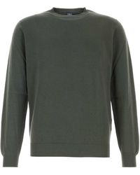 Fedeli - Sage Cotton Sweater - Lyst