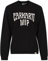 Carhartt - Cotton Crew Neck Jumper With Jacquard Logo - Lyst