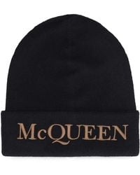 McQueen - Cashmere Beanie Hat - Lyst