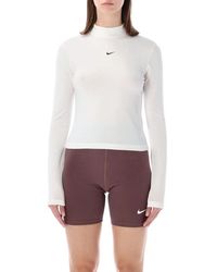 Nike - Slim Mock Neck Long Sleeve T-Shirt - Lyst