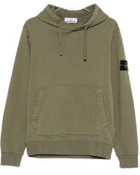 Stone Island - Logo Cotton Hoodie - Lyst