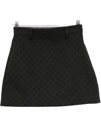 Gucci - Gg Cotton Mini Skirt - Lyst
