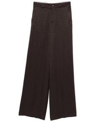 Gucci - Horsebit Silk Pants - Lyst