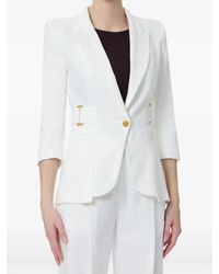 Elisabetta Franchi - Button-Fastening Blazer - Lyst