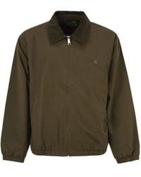 Carhartt - Cotton Zip-Up Jacket With Corduroy Collar - Lyst