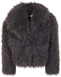 MICHAEL Michael Kors - Crop Faux Fur Peacoat - Lyst