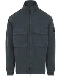 Stone Island - Dark Cotton Shirt Jacket - Lyst