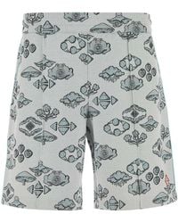 CASABLANCA - Embroidered Stretch Jacquard Bermuda Shorts - Lyst