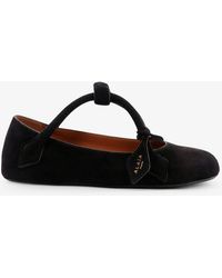 Alaïa - Le Teckel Suede Ballet Flats - Lyst