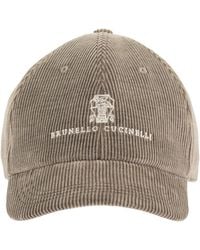 Brunello Cucinelli - Cotton And Cashmere-Blend Corduroy Baseball Cap - Lyst