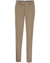 Brunello Cucinelli - Italian Fit Cotton Gabardine Trousers - Lyst