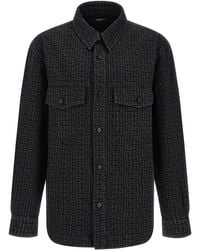 Balmain - Monogram Pattern Overshirt - Lyst