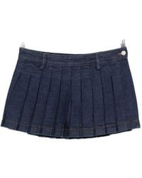 7 For All Mankind - "Pleated" Mini Skirt - Lyst