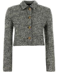 Versace - Two-Tone Responsible Wool Bouclé Loop Jacket For - Lyst