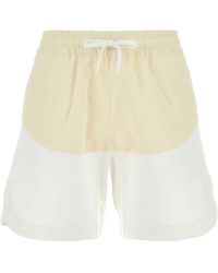 Herno - Two-Tone Stretch Cotton Blend And Nylon Shorts - Lyst