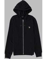 Paul Smith - Zebra Zip-Up Embroidered Organic Cotton Hoodie - Lyst