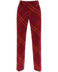 Burberry - Wool Pants - Lyst