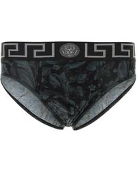 Versace - Printed Stretch Cotton Brief - Lyst