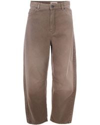 Weekend by Maxmara - Logo-Patch Barrel-Leg Jeans - Lyst