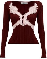 Self-Portrait - Top With Lace Details - Lyst