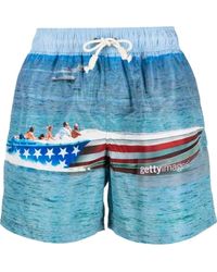 Palm Angels - Getty Speedyboat Logo Swim Shorts - Lyst