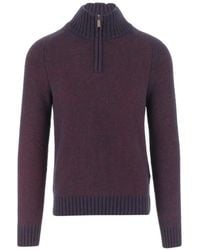 K-Way - Wool Blend Sweater With Zipper - Lyst