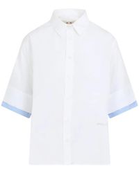 Marni - Relaxed Fit Short-Sleeved Shirt With Classic Colla - Lyst