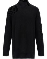 Yohji Yamamoto - Macramé Insert Sweater - Lyst