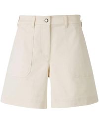 Moncler - Cotton Gabardine Shorts - Lyst