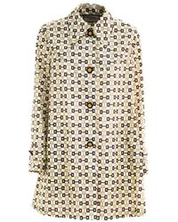 Gucci - Mantel Aus Nylon Mit Horsebit-Print - Lyst