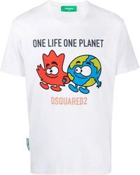 DSquared² - One Life One Planet Logo T-Shirt - Lyst