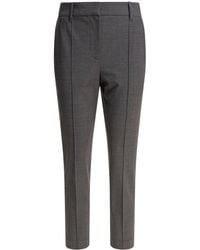 Brunello Cucinelli - Tailored Trousers With Mid-Rise Waist - Lyst