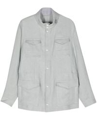 Eleventy - Four-Pockets Linen Jacket - Lyst