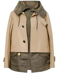 Sacai - Structured Cotton Gabardine Blouson With Classic C - Lyst