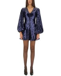 ROTATE BIRGER CHRISTENSEN - Mini Dress With Floral Pattern - Lyst