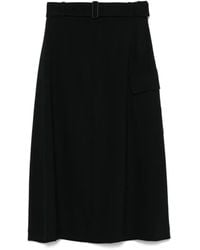JOSEPH - Pernette Midi Skirt With Concealed Fastening - Lyst