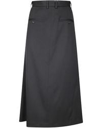 MM6 by Maison Martin Margiela - High-Waisted Midi Skirt With Side Zipper - Lyst