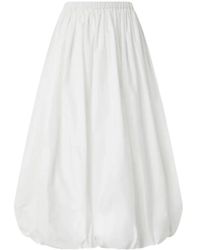 Pinko - Gathered Cotton Skirt With Voluminous Silhou - Lyst