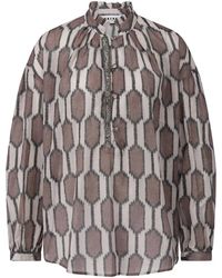 Bazar Deluxe - Oversized Bluse Mit Muster - Lyst
