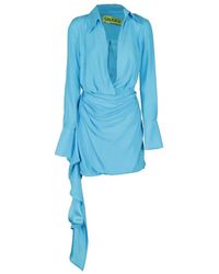 GAUGE81 - Light Silk Mini Dress With Gravia Pattern - Lyst