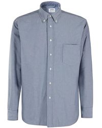 Aspesi - Padded Cotton Shirt Jacket With Button-Down Collar - Lyst