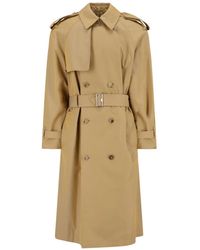 Burberry - Double Breasted Midi Trench Coat – - Lyst